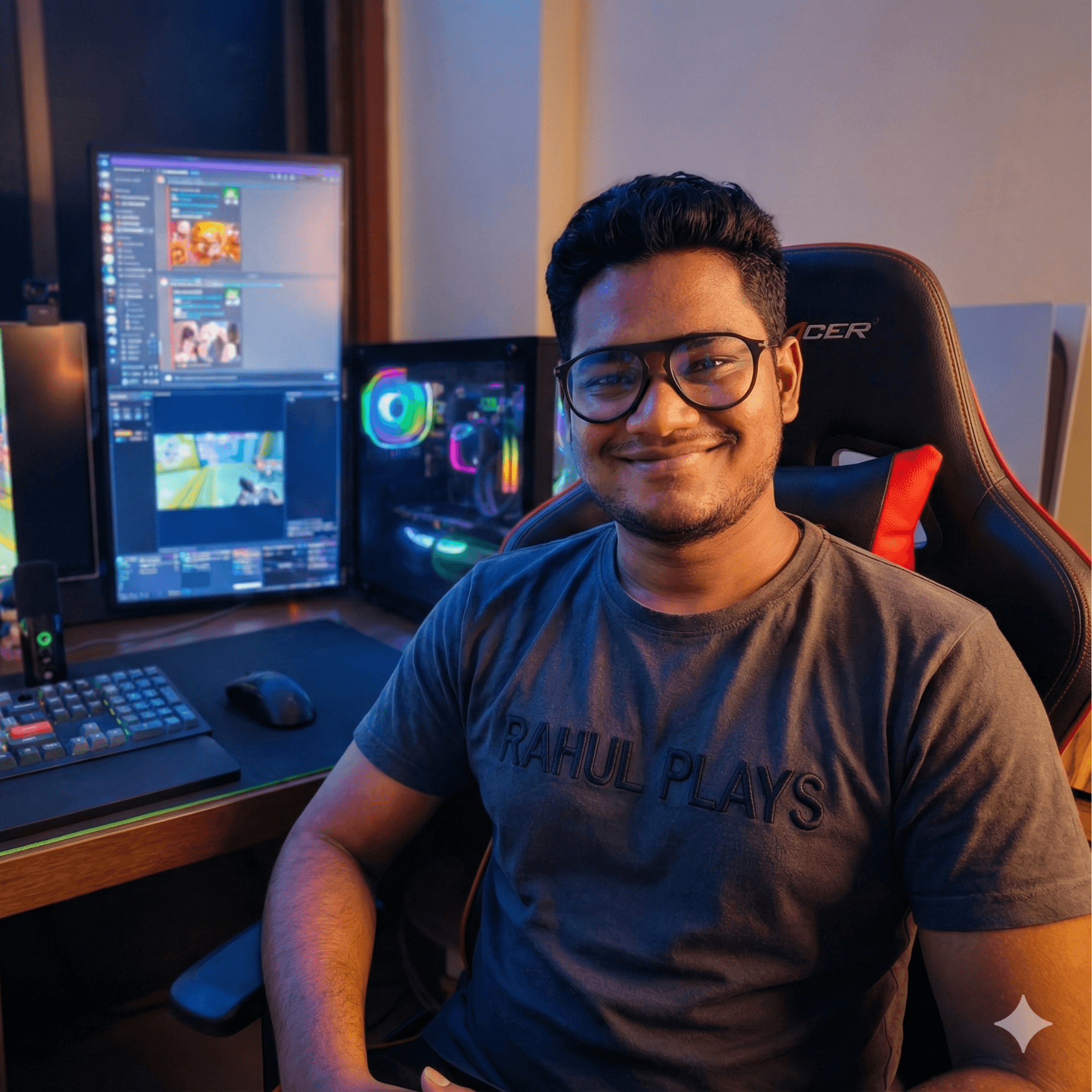 Rahul Bharati at his gaming setup